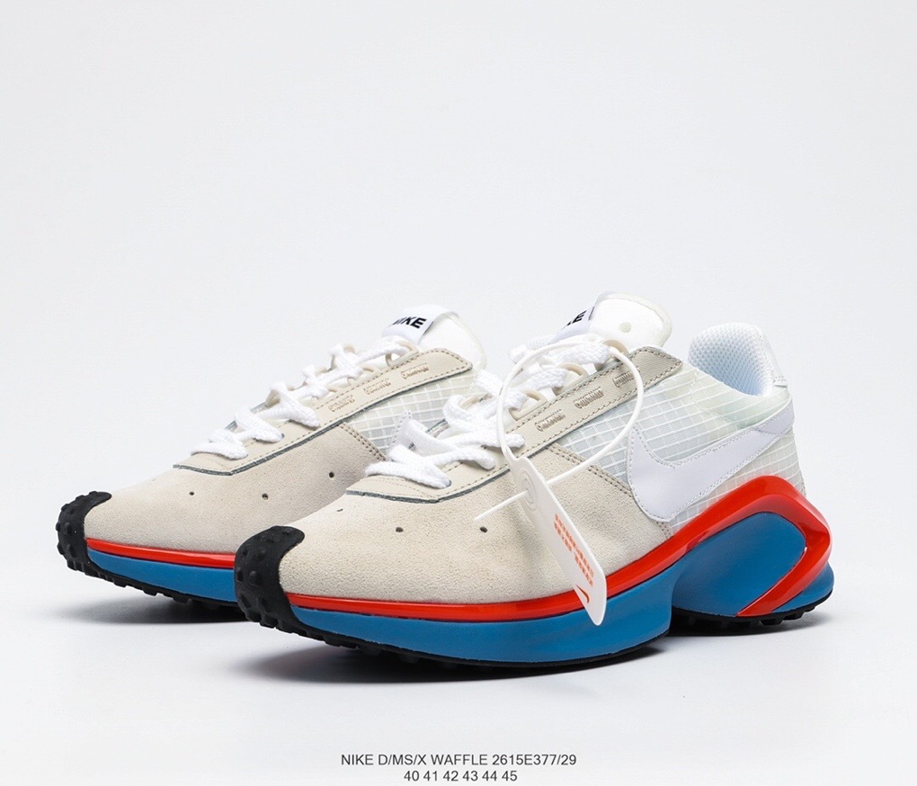 2020 Nike D-MS-X Waffle White Red Blue Running Shoes - Click Image to Close